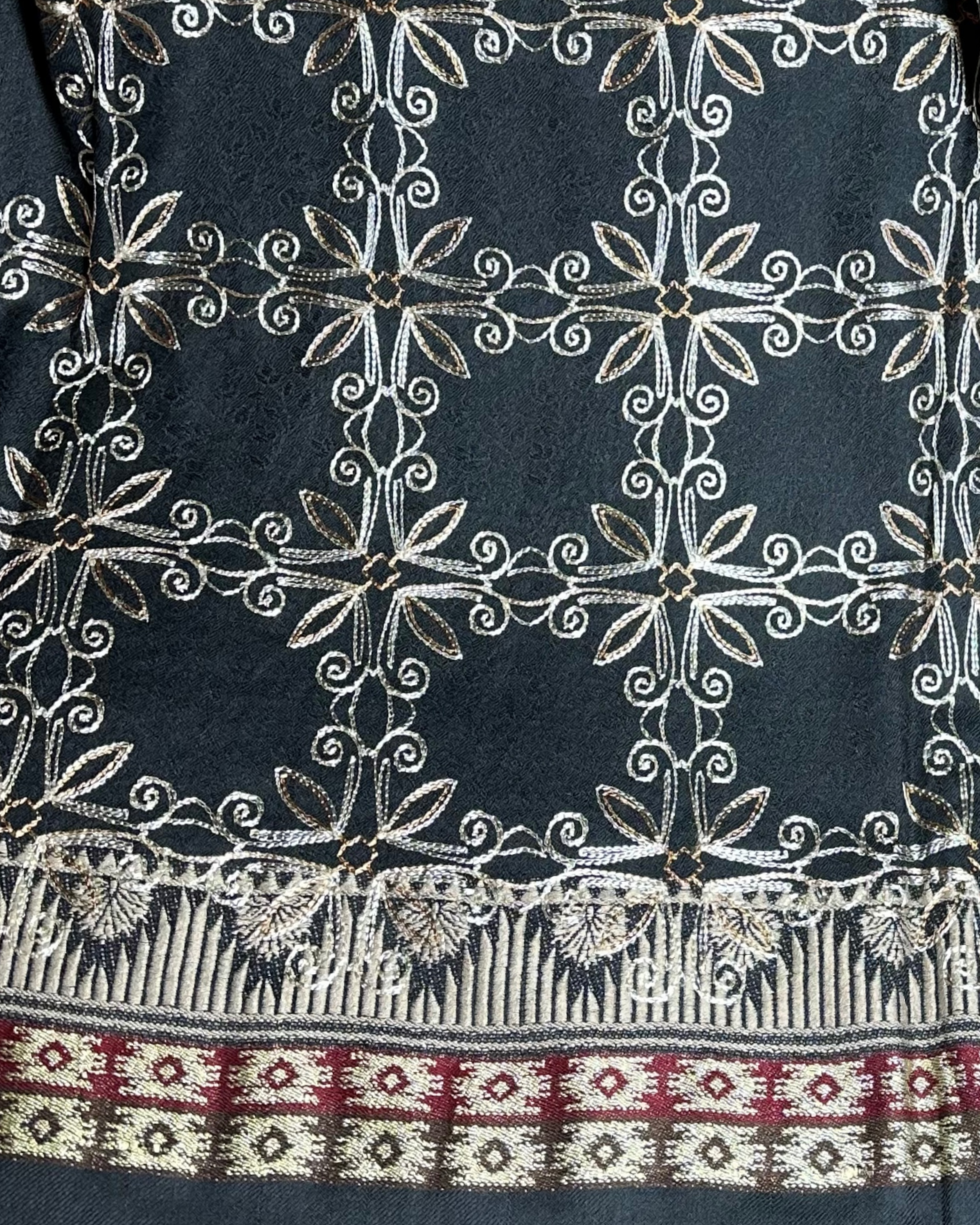 4 Border Embroidered Shawl for Winter -Ws105