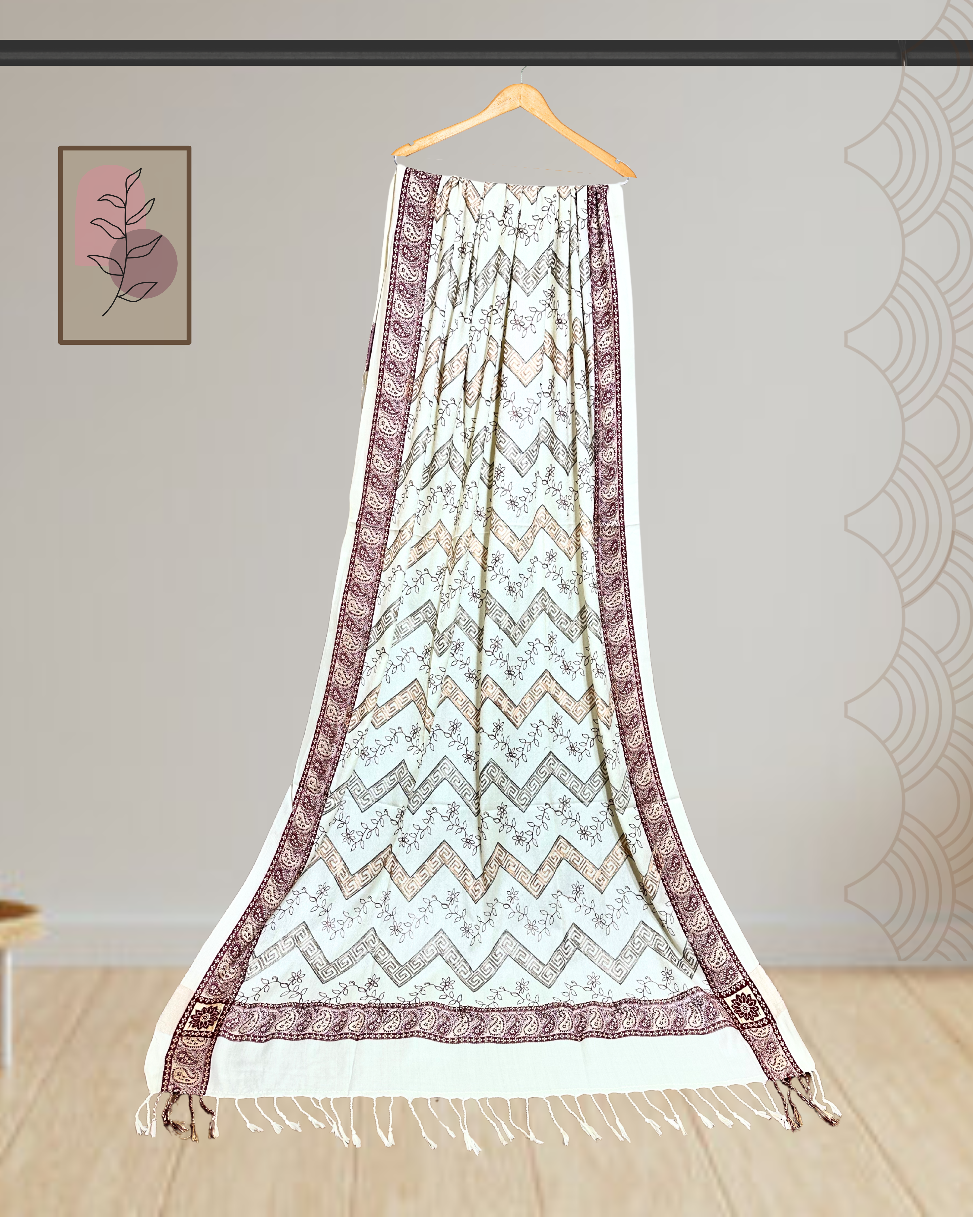 4 BorderEmbroidered Shawl for Winter