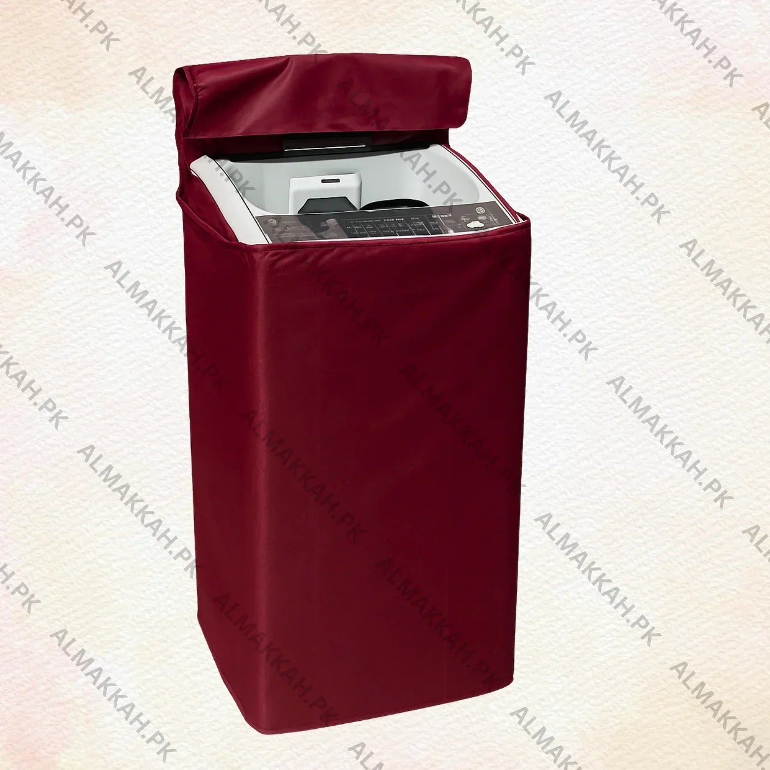 Waterproof Zipper Washing Machine Cover – Parachute Fabric, Dust & Rust Proof – Maroon