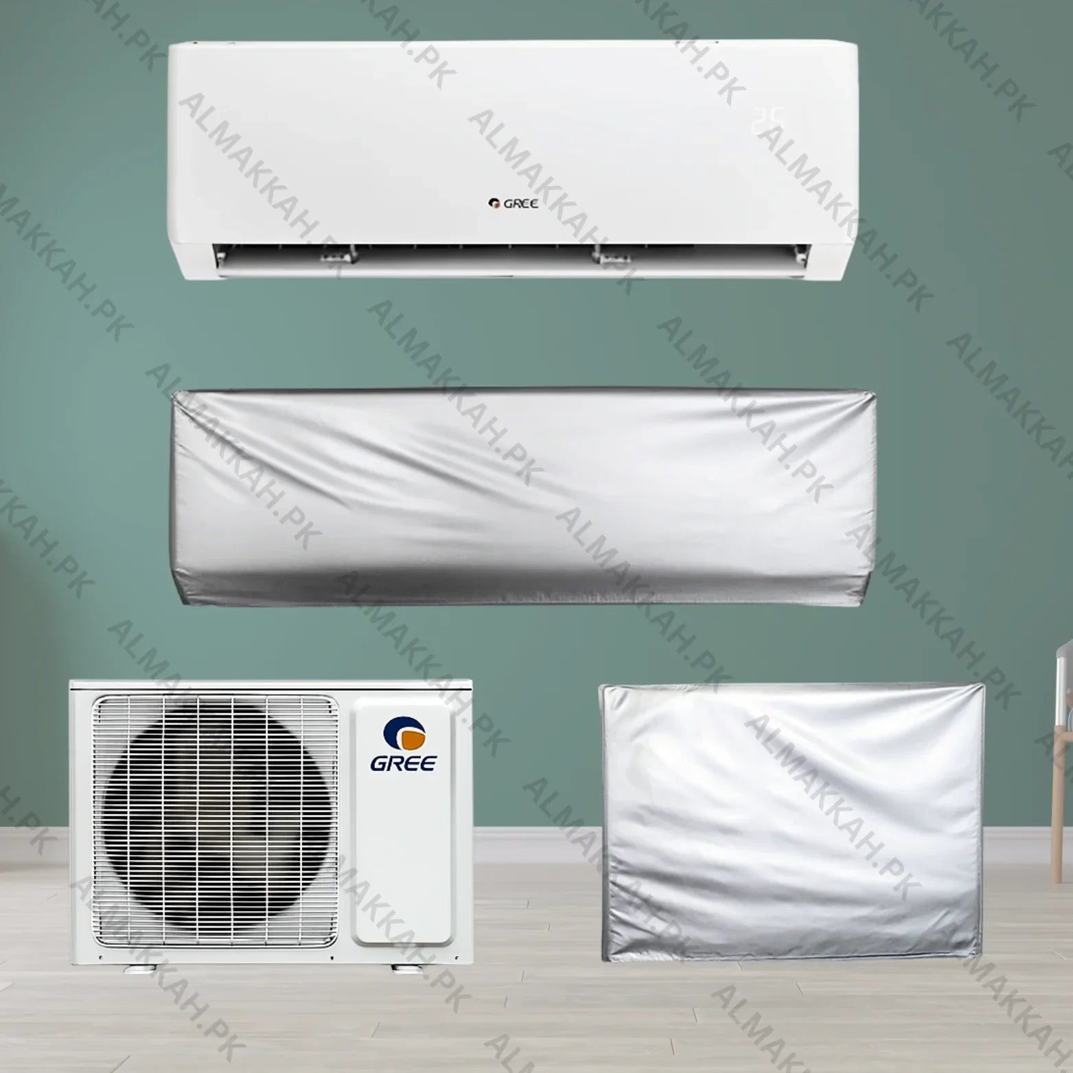 Parachute Fabric Dust & Waterproof AC Cover – Inner & Outer Unit