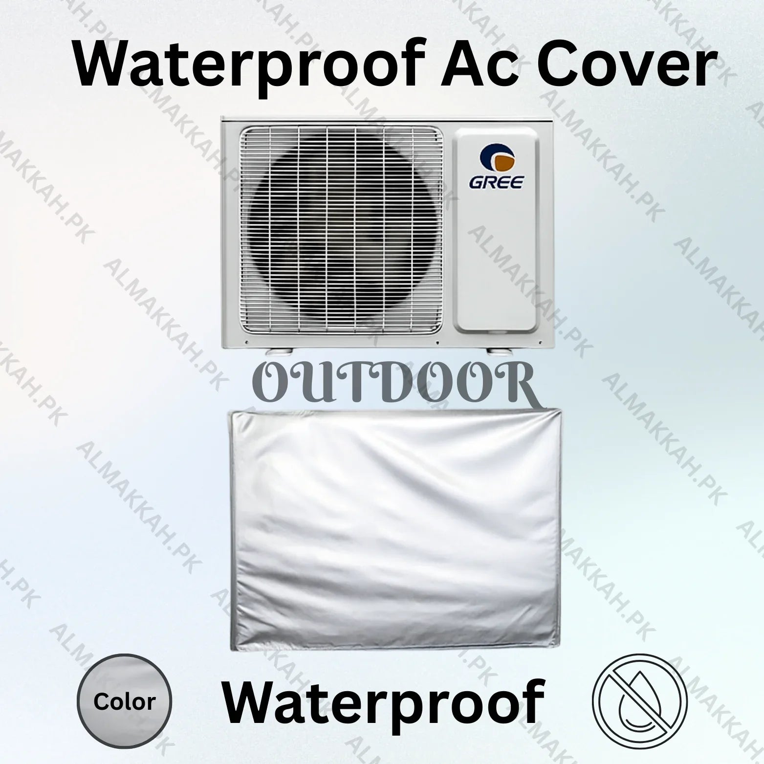 Parachute Fabric Dust & Waterproof AC Cover – Inner & Outer Unit