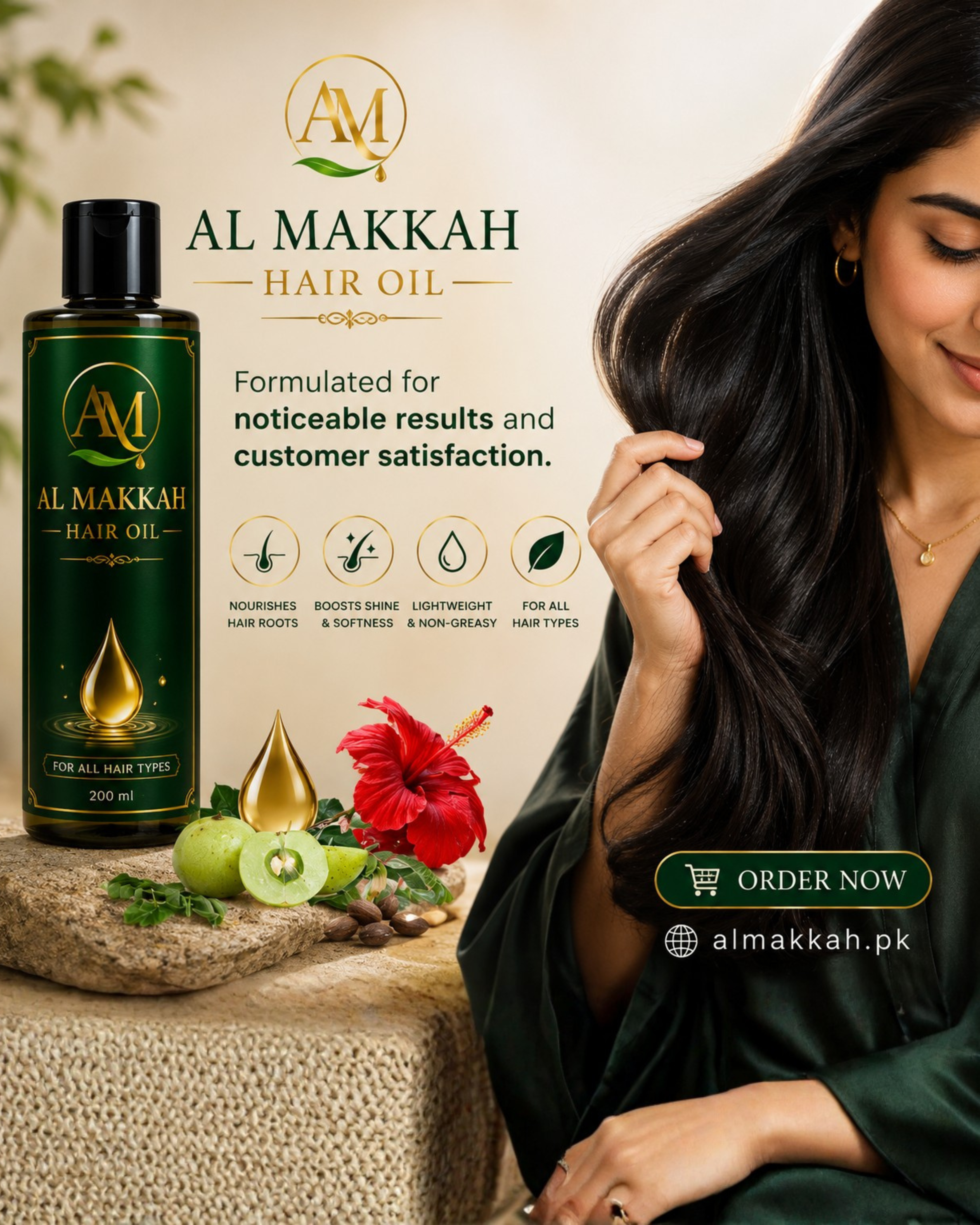 Al Makkah Hair Oil – Nourishing Hair Care Oil for Men & Women | 200ml