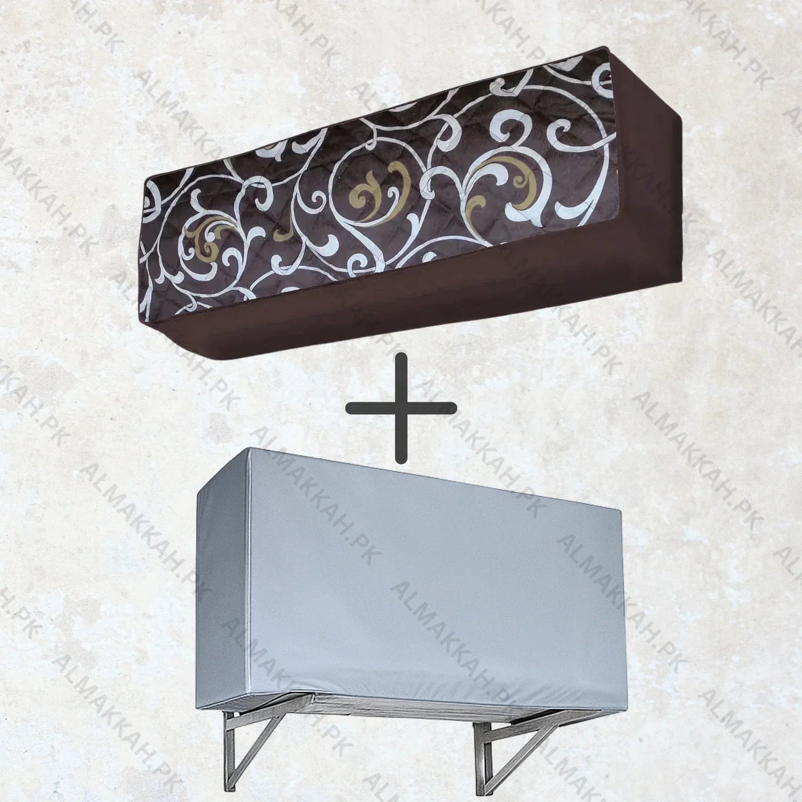 Printed Quilted AC Cover – Brown