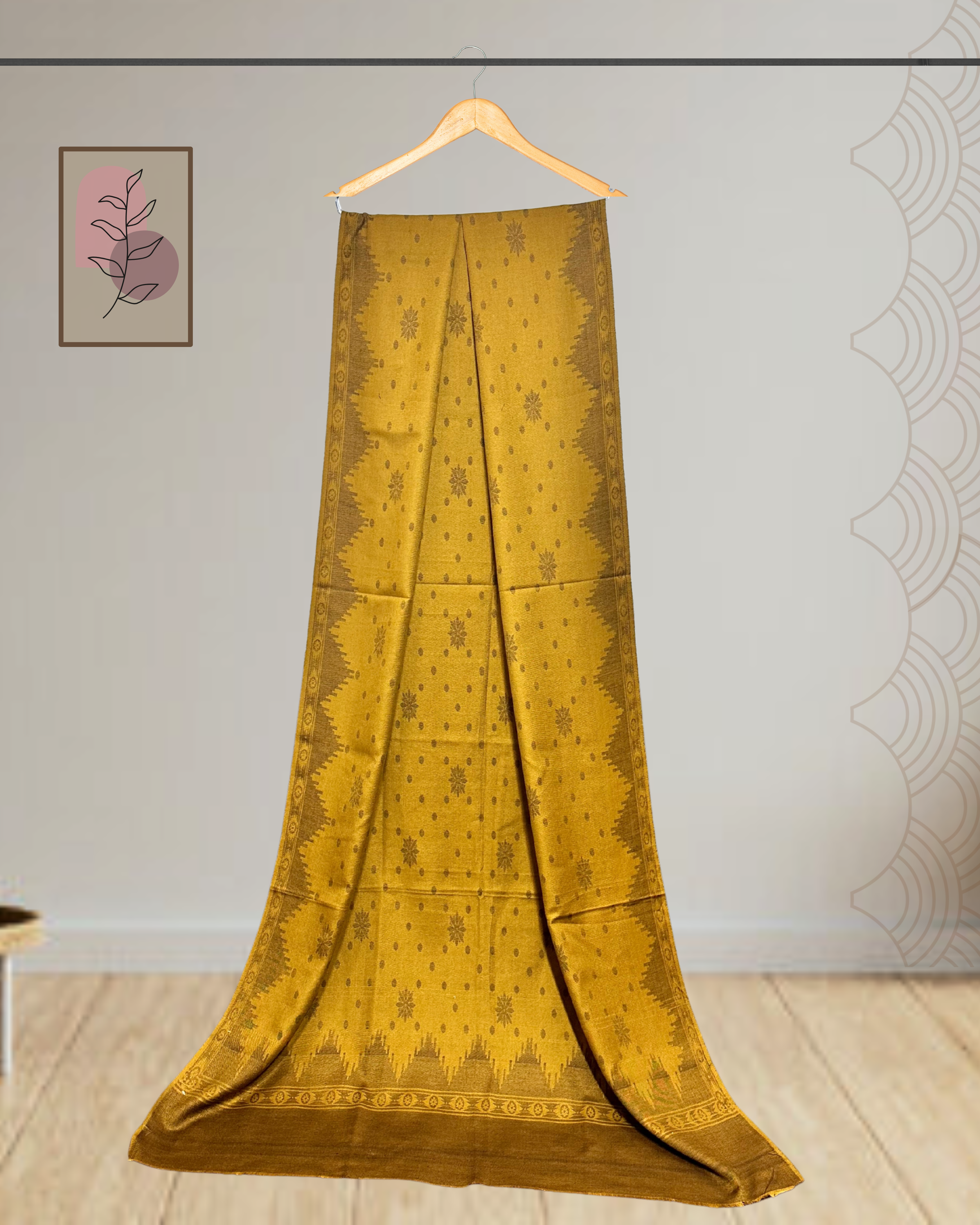 Winter Printed Shawl with border design - Ws124