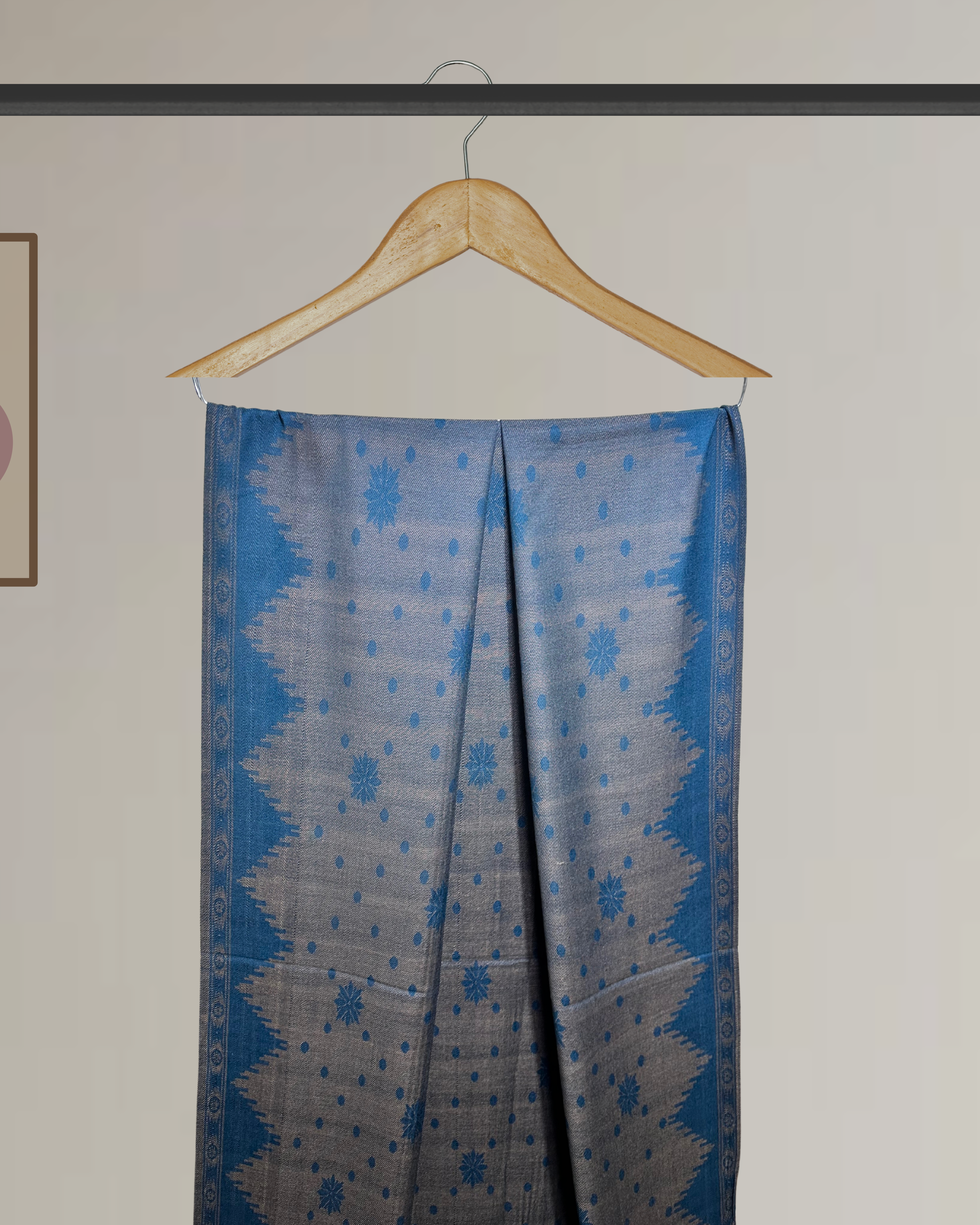 Winter Printed Shawl with border design - Ws125