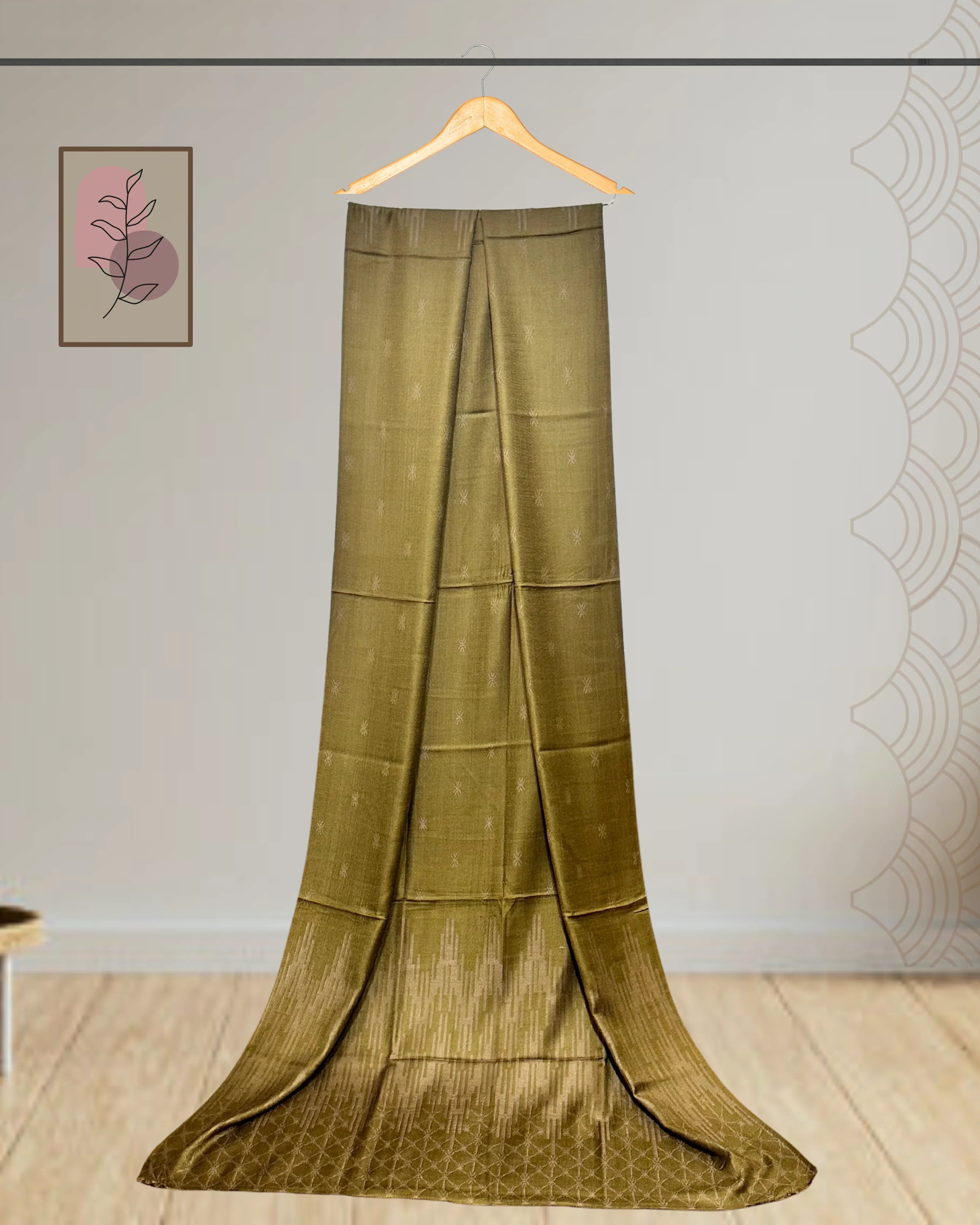 Winter Printed Shawl with border design - Ws126