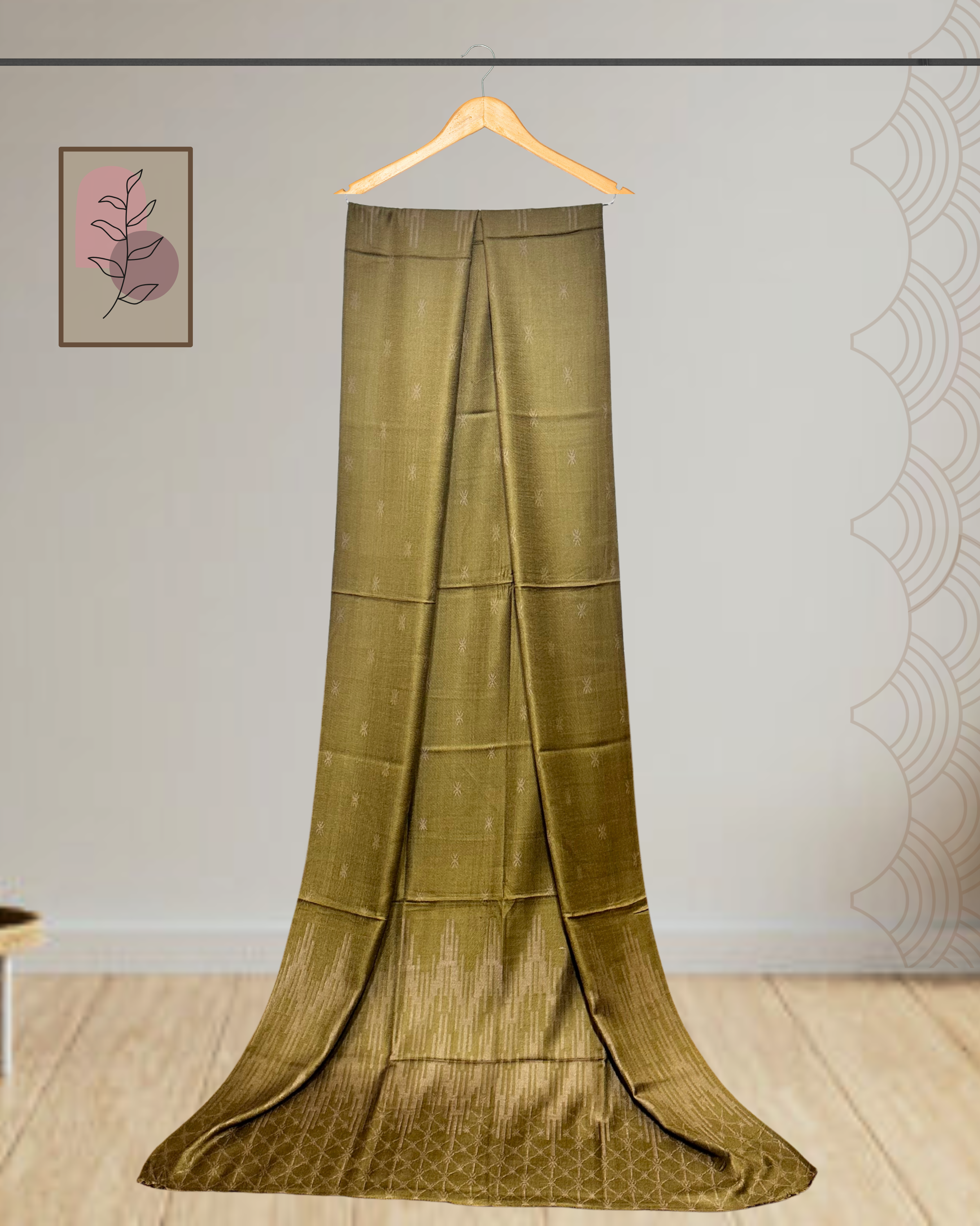 Winter Printed Shawl with border design - Ws126