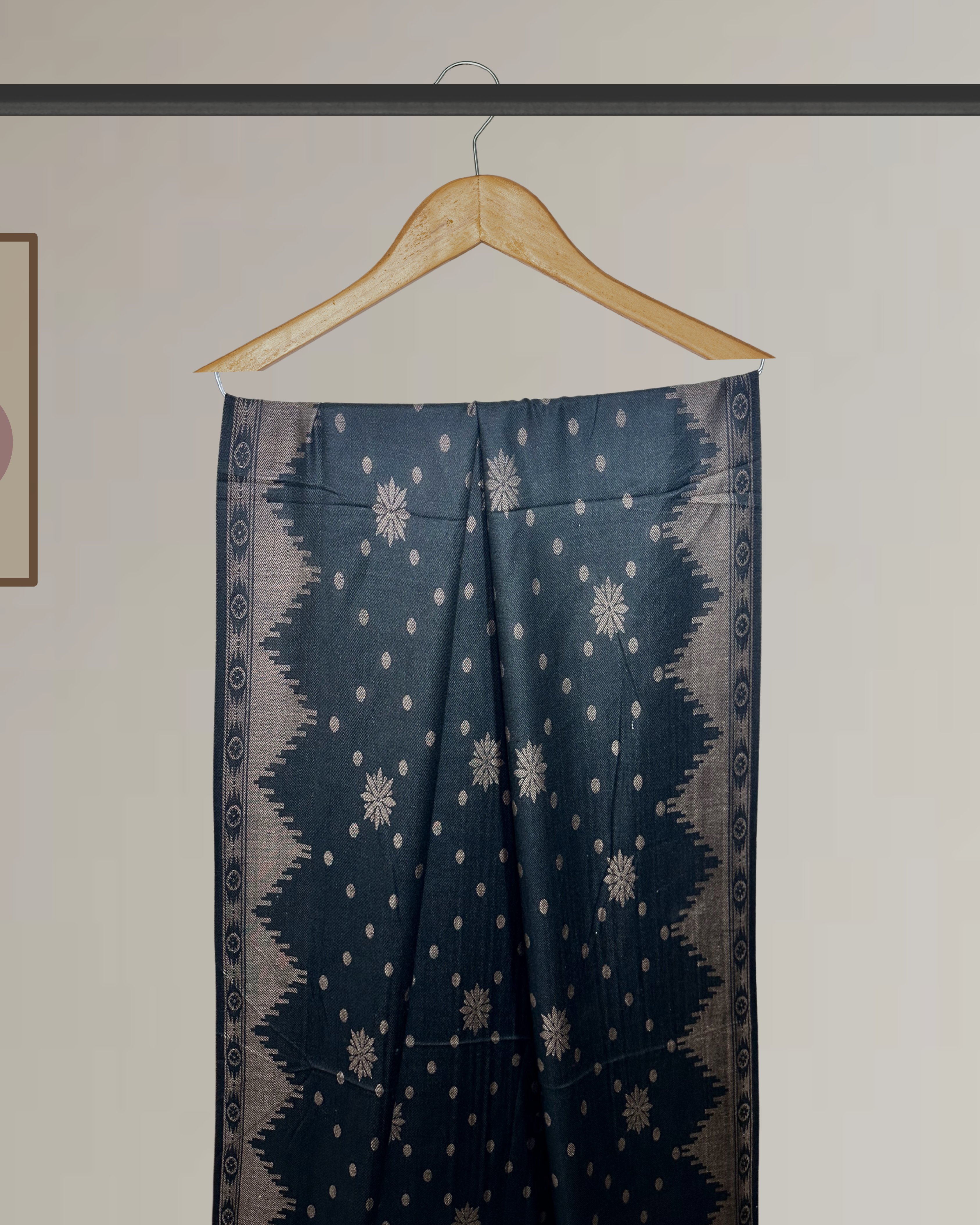 Winter Printed Shawl with border design - Ws127