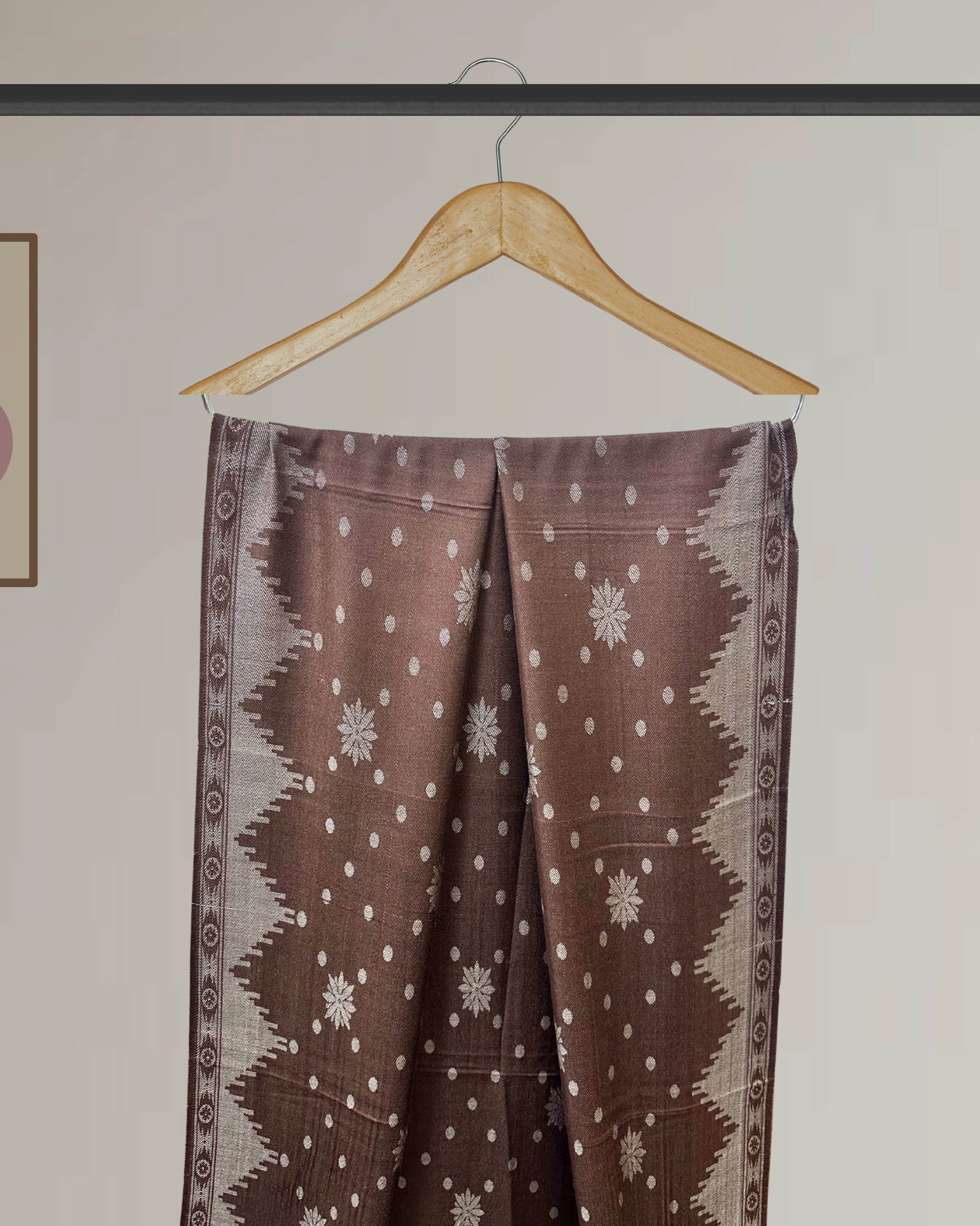 Winter Printed Shawl with border design - Ws128