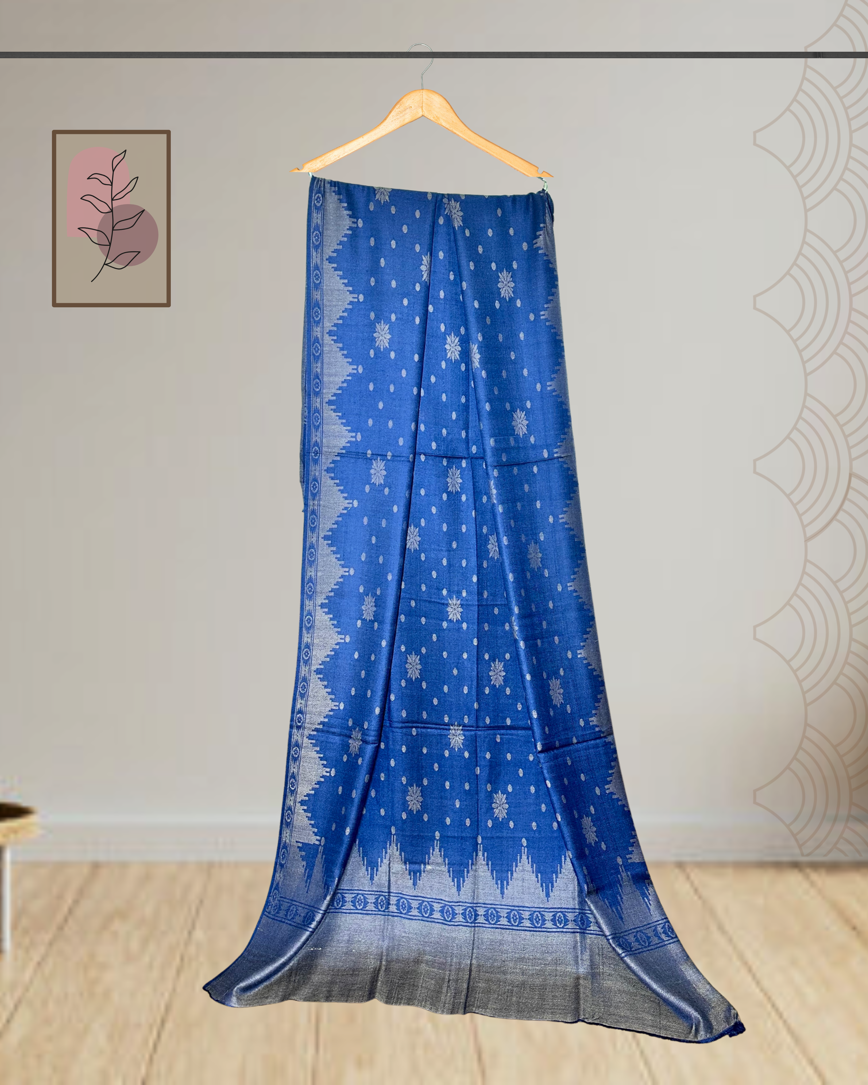 Winter Printed Shawl with border design - Ws129
