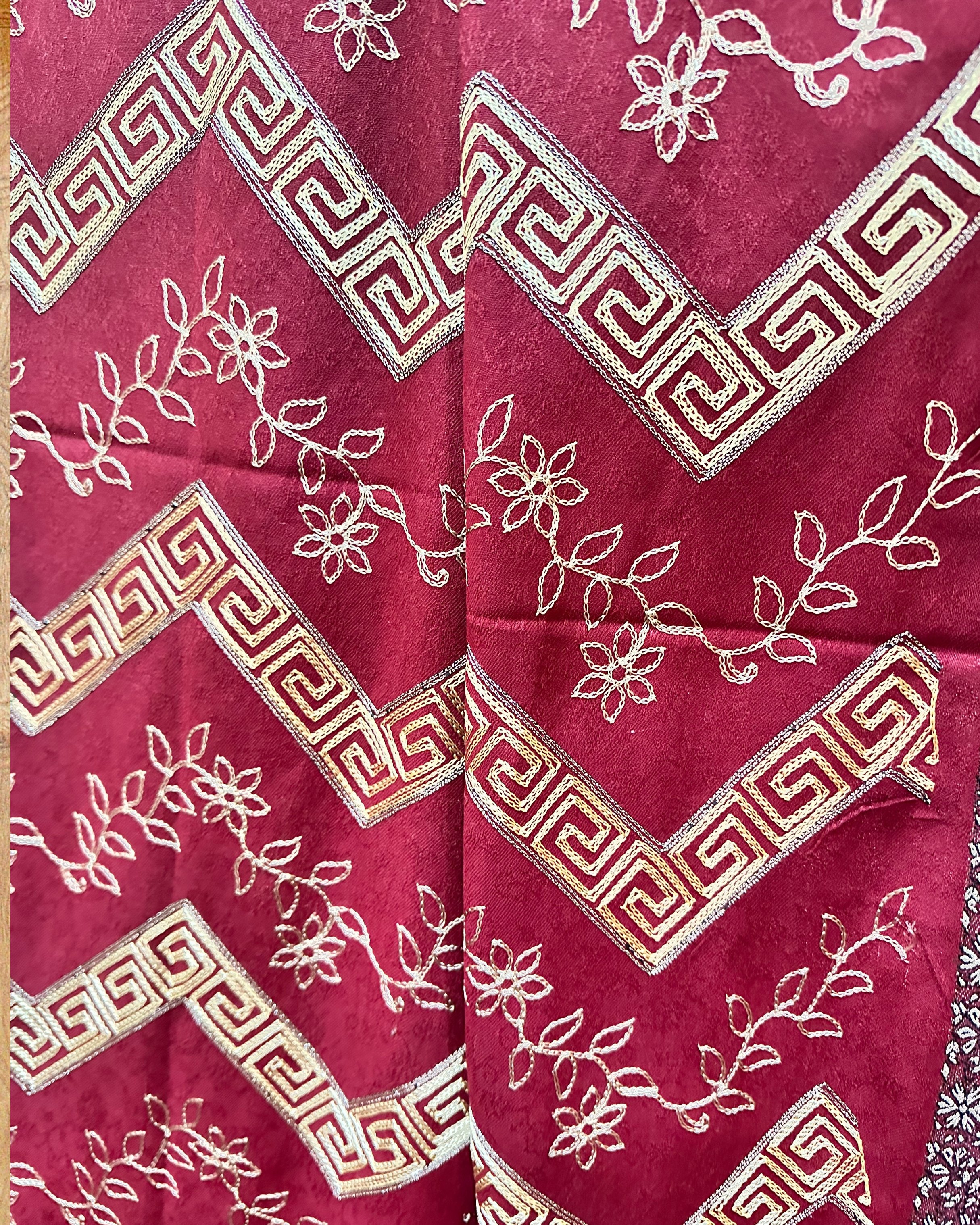 4 Border Embroidered Shawl for Winter -Ws104