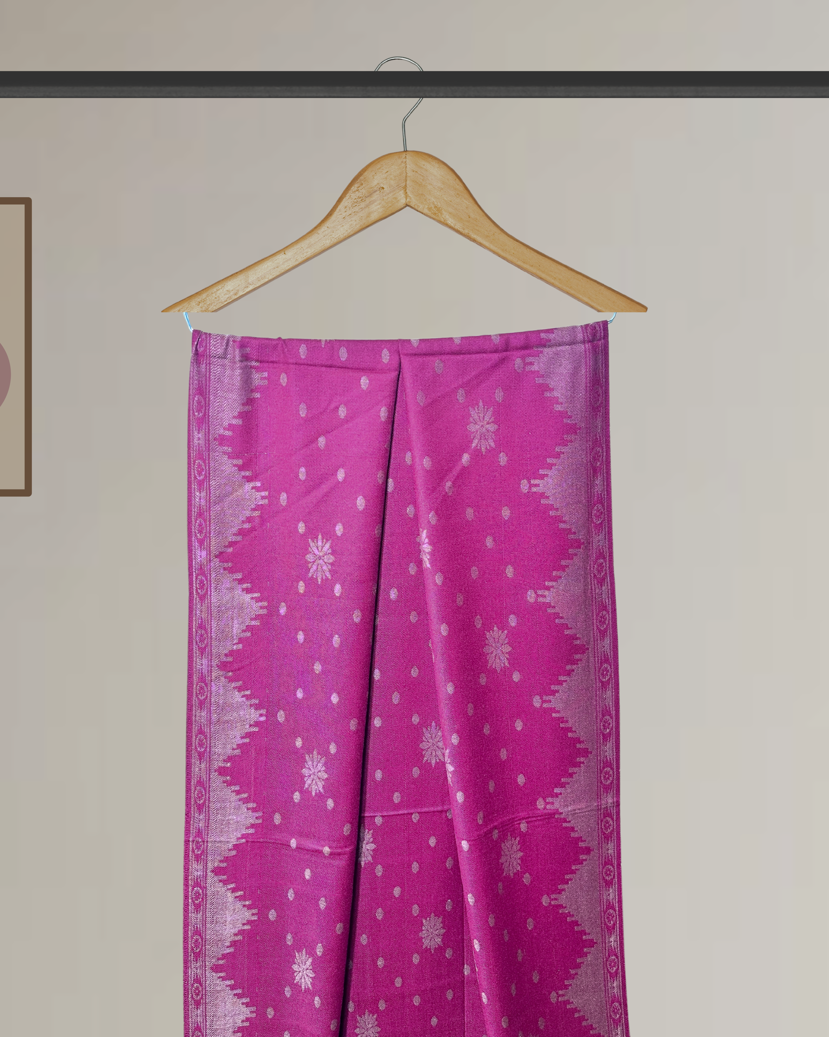 Winter Printed Shawl with border design - Ws130