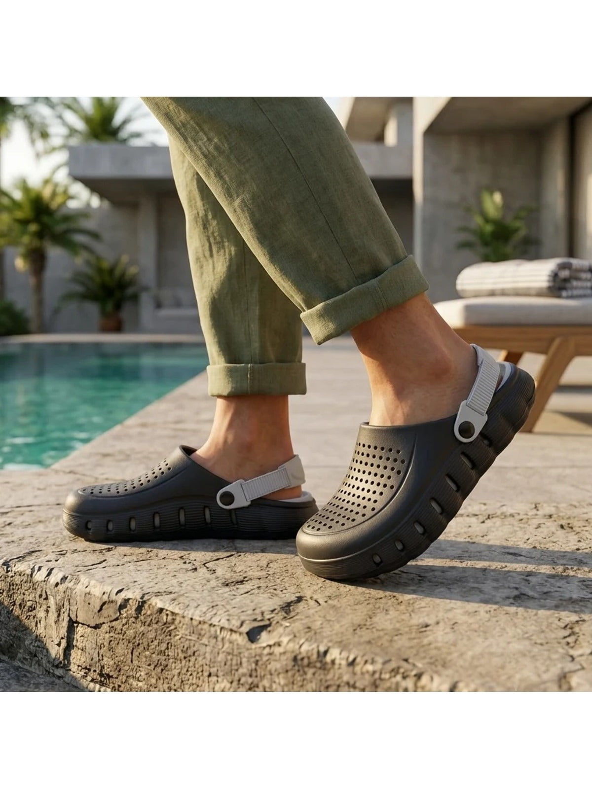 Men’s Comfortable EVA Outdoor Clogs – Anti-Slip Beach & Garden Slippers