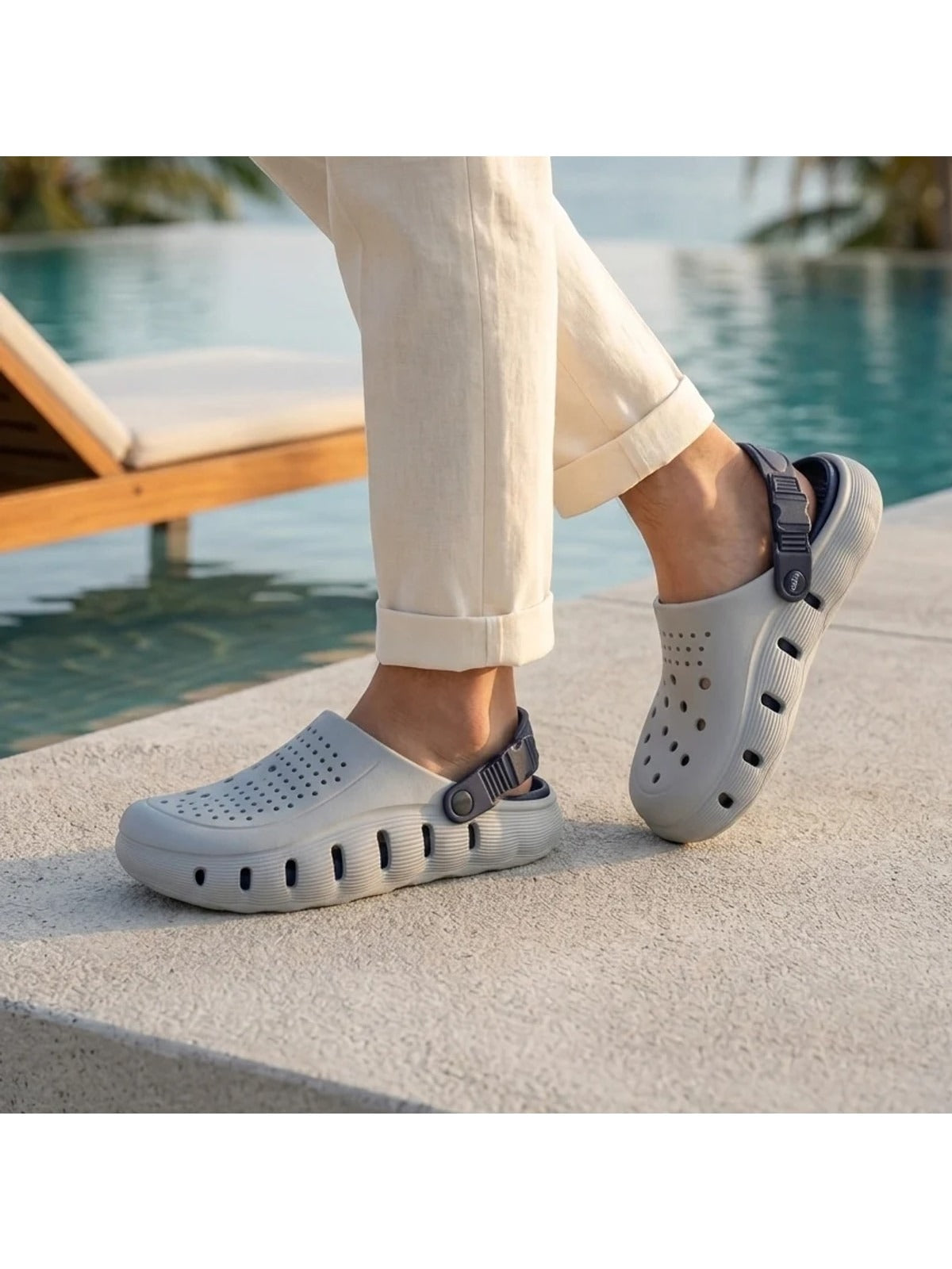 Men’s Comfortable EVA Outdoor Clogs – Anti-Slip Beach & Garden Slippers