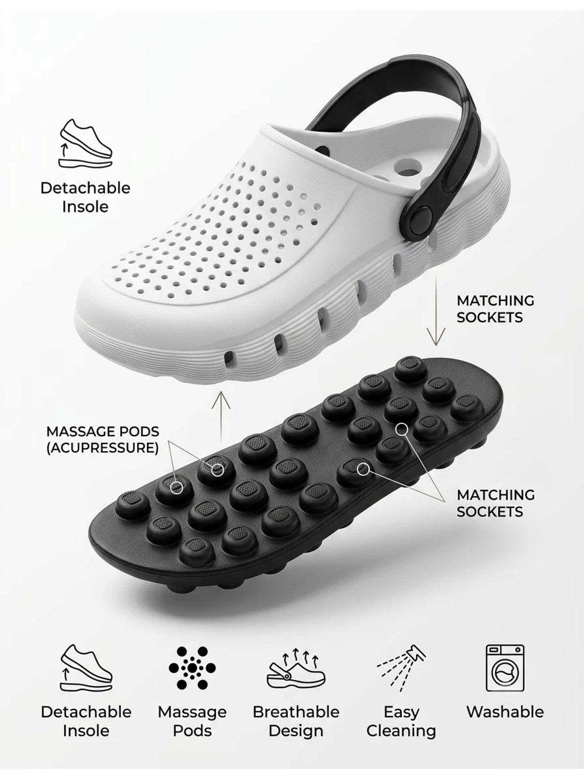 Men’s Comfortable EVA Outdoor Clogs – Anti-Slip Beach & Garden Slippers